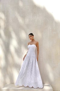 Vestido Longo Laise Juju Branco