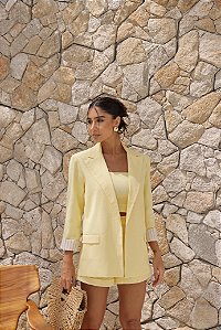 Blazer Linho Solar Amarelo