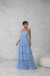 Vestido Longo Glenda Azul