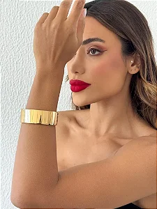 Bracelete Folheado May Dourado