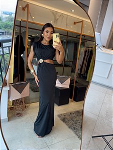 Vestido Longo Avi Preto