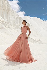 Vestido Longo Araia Salmão