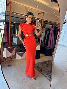 Vestido Longo Avi Coral