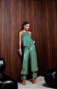 Conjunto Crepe Acetinado Laila Verde