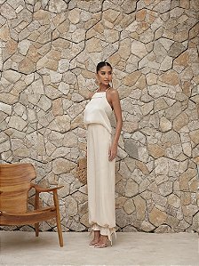 Conjunto Crepe Acetinado Laila Pérola