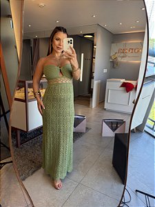 Vestido Tricot Lua Verde