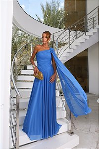 Vestido Longo Stan Azul