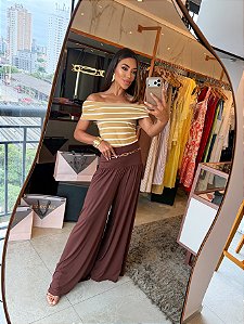 Calça Pantalona Dreams Marrom