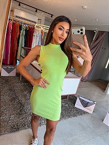 Vestido Curto Bolinha Strong Lima