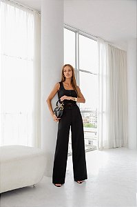 Conjunto Colete Cós Duplo Preto