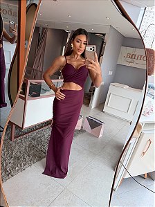 Vestido Longo Transpassado Stella Uva