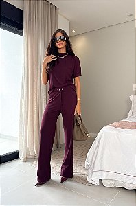 Conjunto Gola Stella Maris Uva