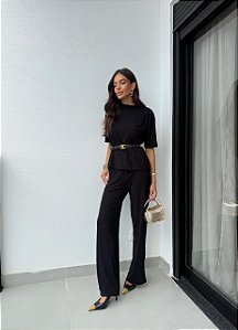 Conjunto Gola Stella Maris Preto