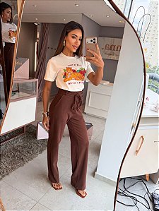 Calça Chloe Cintinho Marrom