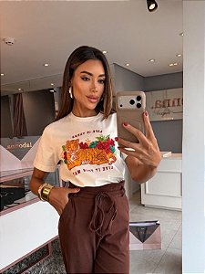 Camiseta Bordada Tigre