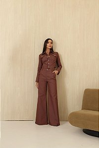 Conjunto Casaqueto Com Calça Marrom Juju - ENVIO 20/03/26