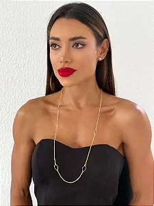 Colar Alongado Elos Dourado