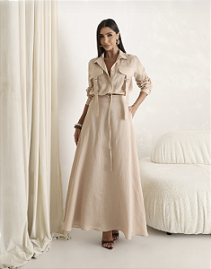 Conjunto Linho Elis Areia