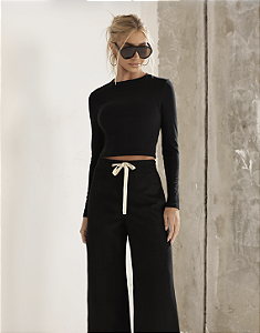 Cropped Moletinho Carine Preto