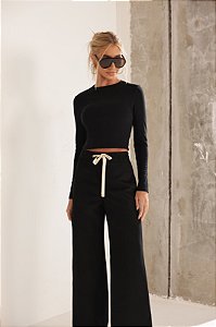 Cropped Moletinho Carine Preto