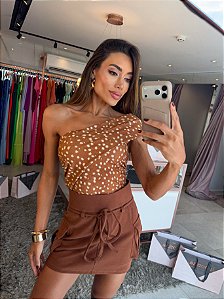 Shorts Saia Cargo Chloe Marrom