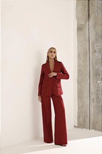 Conjunto Blazer e Calça Linho Helo Marsala