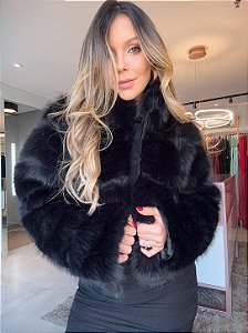 Casaco de Pelo NY Preto