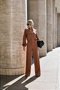 Conjunto Bomber Fer Cinza Camel