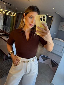 Blusa Polo Ralph Marrom