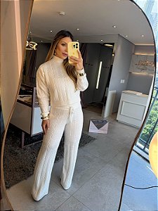 Conjunto Tricot Calça Polyanna Off