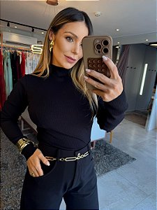 Blusa Gola Allure Preta