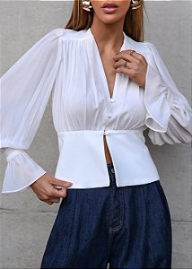 Blusa Manga Balone Off