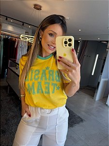 Camiseta Brasil Team Amarela