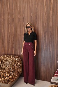 Calça Cupro Lilian Marsala