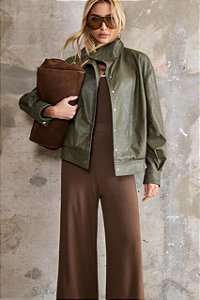 Jaqueta Bomber Courino Lilian Verde