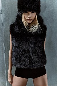 Colete Pelo Noruega Preto