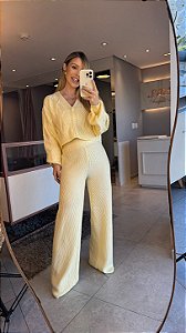 Conjunto Tricot Flavia Amarelo