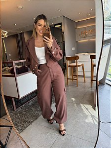 Calça Cargo Anastasia Marrom