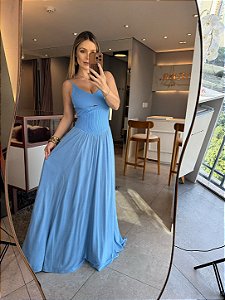 Vestido Longo Nice Azul