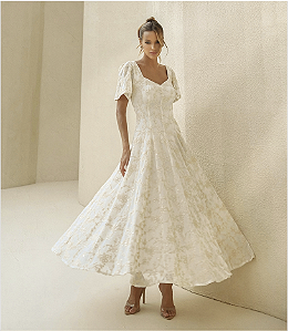 Vestido Longuete Bordado Macario Off