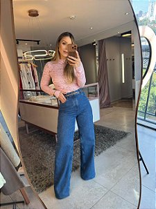 Blusa Renda Rosa