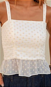 Blusa de Alça com Estampa Flor