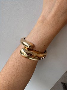 Bracelete Maximalista Gota Agatha Dourado