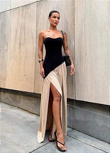 Vestido Longo Tomara Que Caia Dream Bicolor