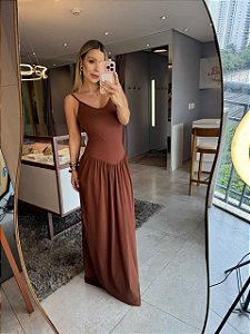 Vestido Longo Allure Mia Marrom