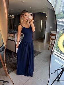 Vestido Longo Allure Mia Azul Marinho