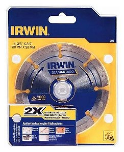 Disco Diamantado Segmentado 110MM x 20MM IW13892 - Irwin