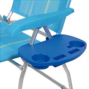 MESA PORTÁTIL PARA CADEIRA DE PRAIA AZUL- MOR