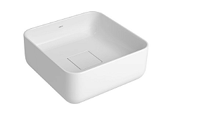 Cuba Quadrada de Apoio 30 cm Branco Slim Deca