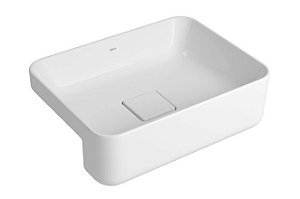 Cuba Retangular de Semi-Encaixe 40cm Branco Slim - Deca